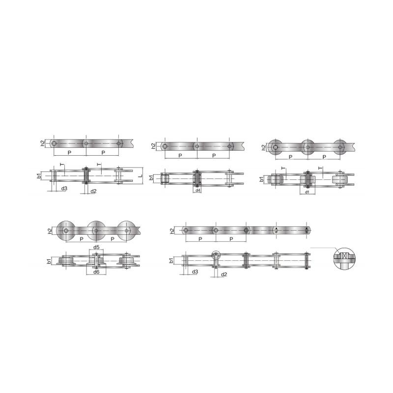 Transportketting met massieve pin (M-serie)