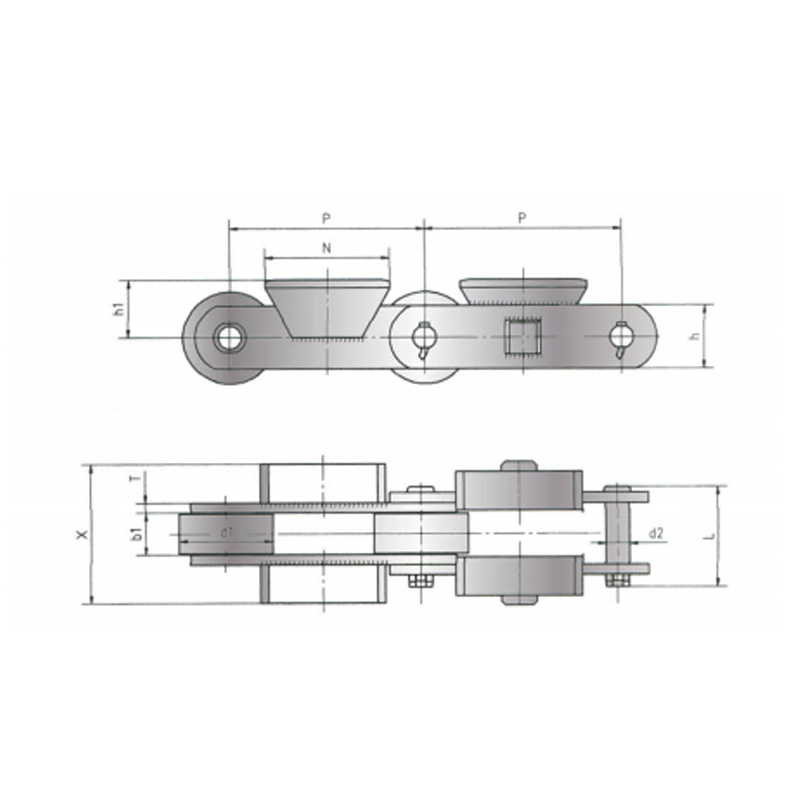 Metallurgische gelaste platentransportketting