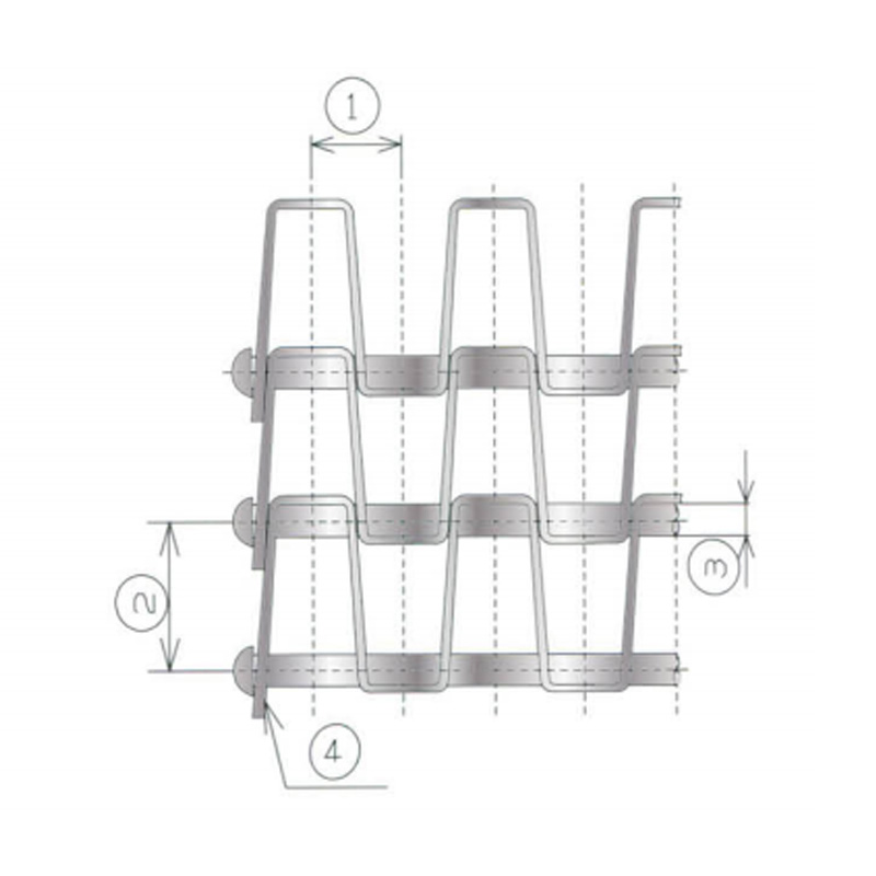 Voedselmachines Platte draad transportband