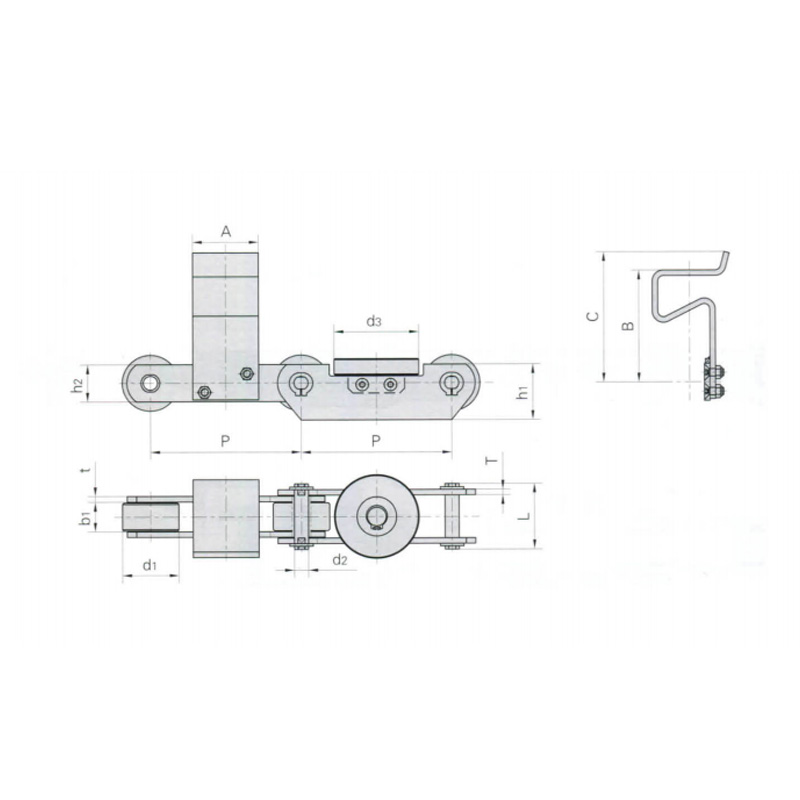 Transportketting voor autoproductielijn